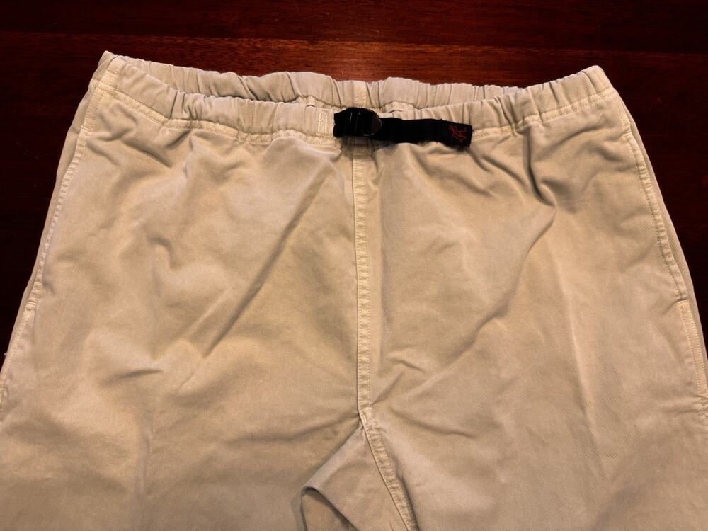 XL Vintage Gramicci USA Original Freedom Cbsggy Climbing Pants Belted Tan Cotton